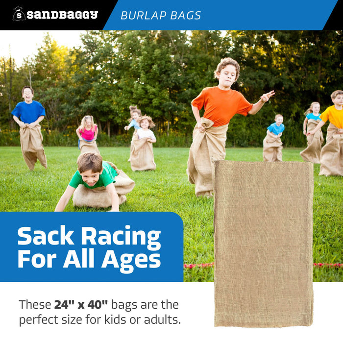 24x40 burlap bags can be used for sack racing, which is a fun activity for parties and school/church activities