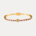 Amethyst Baguette Crystals Aurora Bracelet | BuDhaGirl