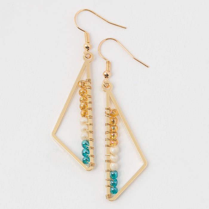 Aurelia Triangle Seed Bead Dangle Earrings