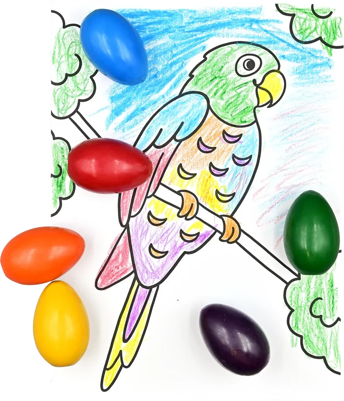 Beeswax Egg-Shaped Crayons