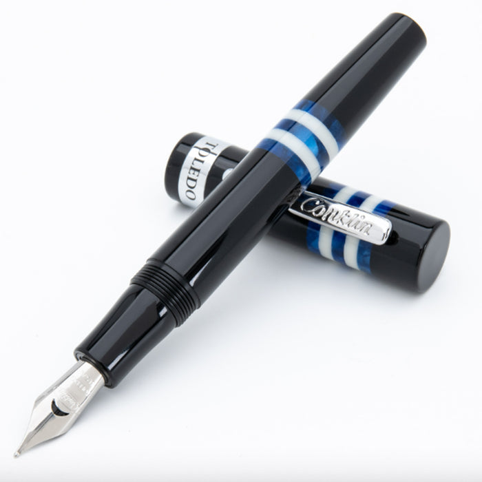 Conklin Toledo Fountain Pen - Black Blue CT
