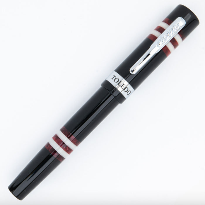 Conklin Toledo Fountain Pen - Black Burgundy CT