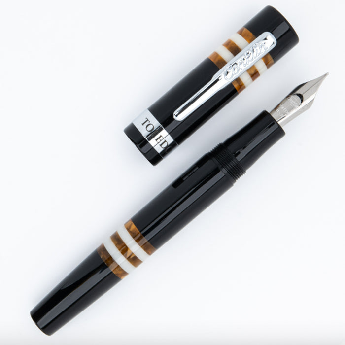 Conklin Toledo Fountain Pen - Black Orange CT