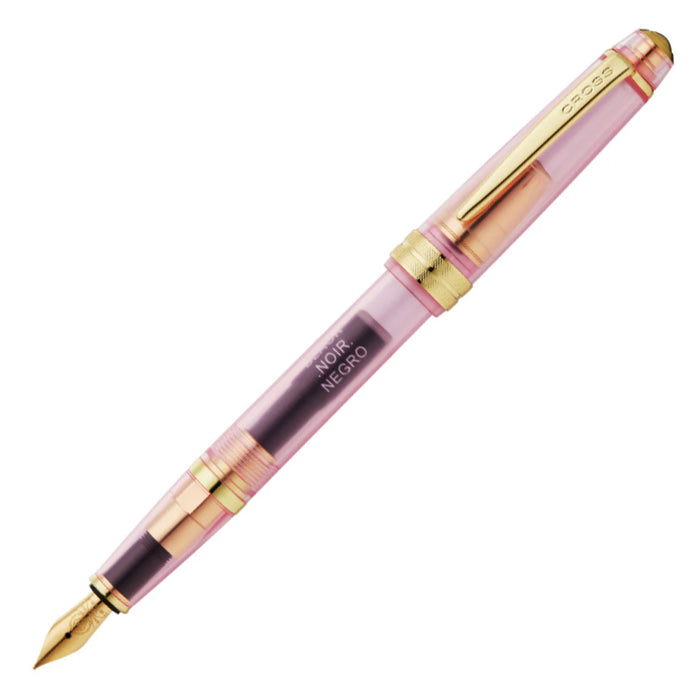 Cross Bailey Light Fountain Pen - Translucent Pink Sapphire GT