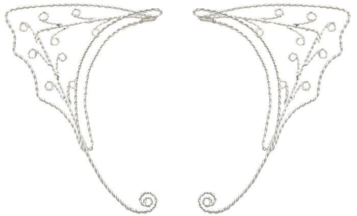 Elf Cuff Small Spirals - Silver Fantasy Non Piercing Jewelry back view