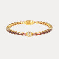 Garnet Baguette Crystals Aurora Bracelet | BuDhaGirl