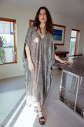 Gunmetal Sequin Caftan