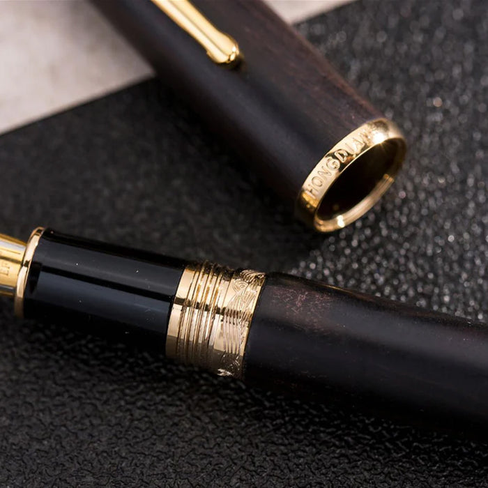 Hongdian 660 Wood Fountain Pen - Black GT 3