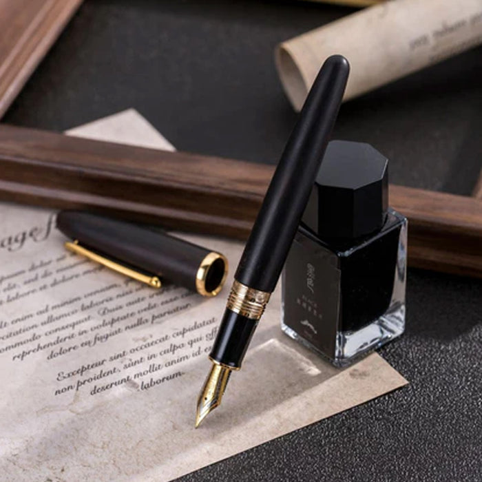 Hongdian 660 Wood Fountain Pen - Black GT 5