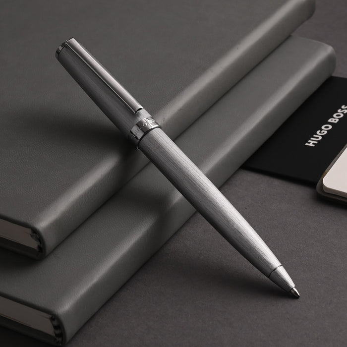 Hugo Boss Gear Ball Pen - Brushed Chrome CT 6