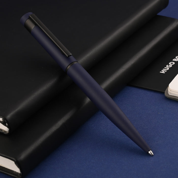 Hugo Boss Loop Ball Pen - Matte Blue PVD