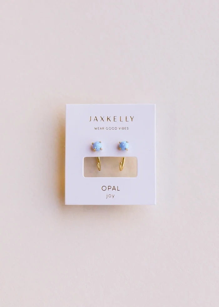 JAX KELLY Huggies - Fire Opal Earring