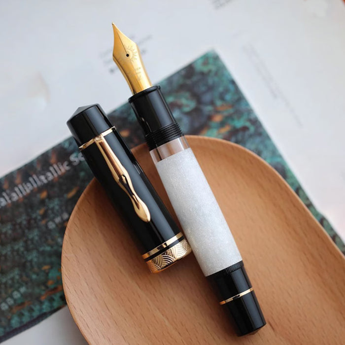 Majohn (Moonman) P139 No.6 Fountain Pen - White GT 1