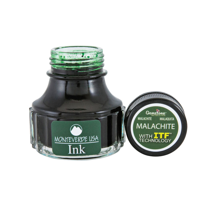 Monteverde Gemstone Malachite Ink Bottle, Green - 90ml 2