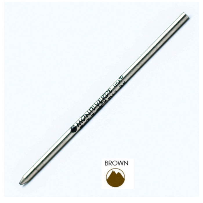 Monteverde Mini Ball Pen Refill for Multi Pen - Medium - Brown - Pack of 4 1