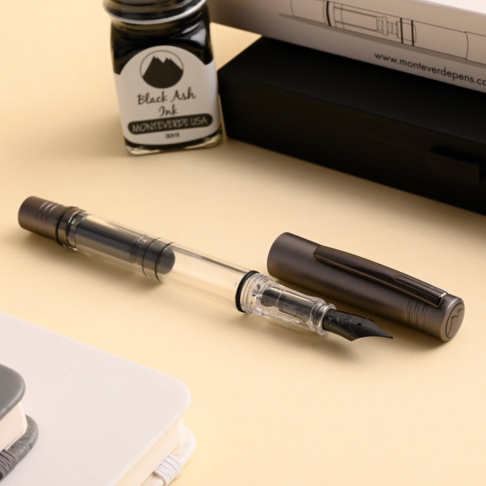 Monteverde MP1 Fountain Pen - Coal Grey PVD 8