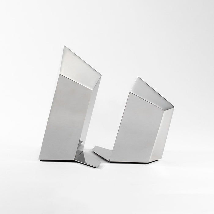 Mukul Goyal Tectonic Bookends - Stainless Steel 1