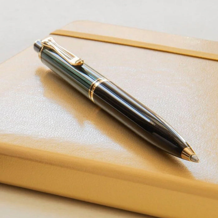 Pelikan Souveran K400 Ball Pen - Black Green GT
