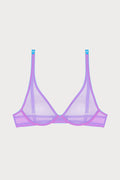 Pippa Tulle Plunge Bra in Purple