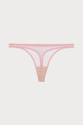 Polly Tulle Thong in Beige