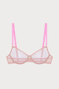 Polly Tulle Underwire Bra in Beige