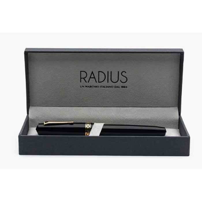 Radius 1934 Settimo Fountain Pen - Glossy Black GT 5