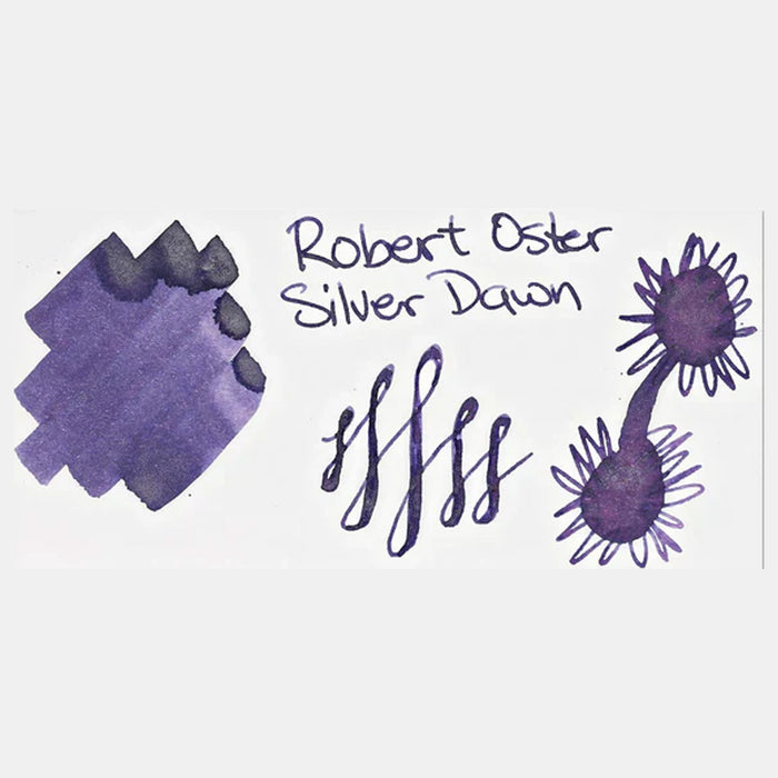 Robert Oster Shake 'N' Shimmy Silver Dawn Ink Bottle, Violet - 50ml