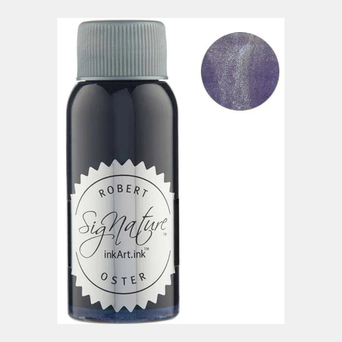 Robert Oster Shake 'N' Shimmy Silver Dawn Ink Bottle, Violet - 50ml