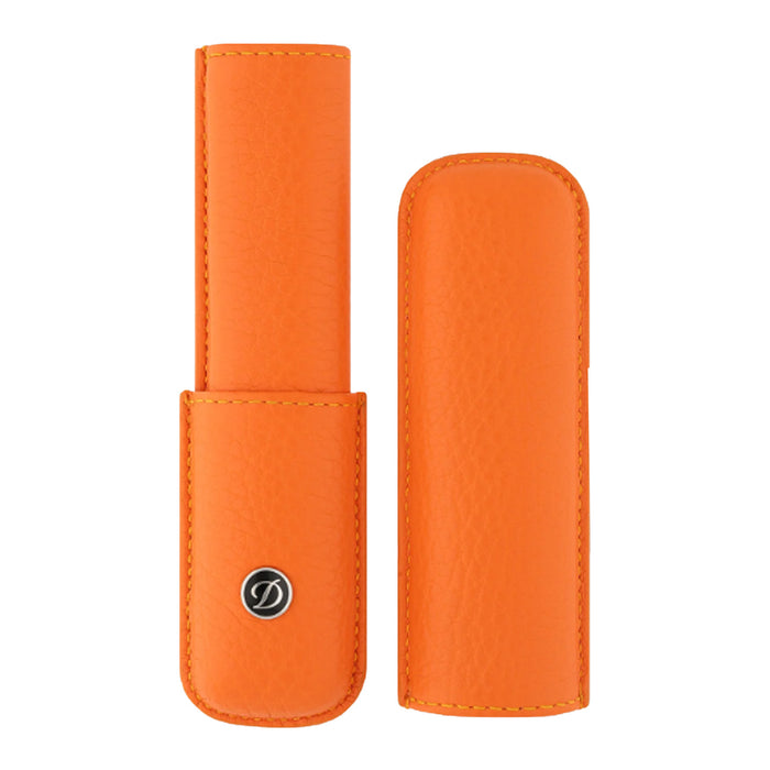 S. T. Dupont Rigid Leather 1 Pen Holder - Orange