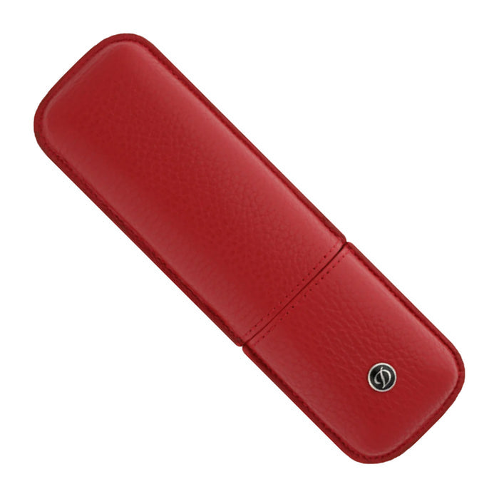 S. T. Dupont Rigid Leather 2 Pen Holder - Red