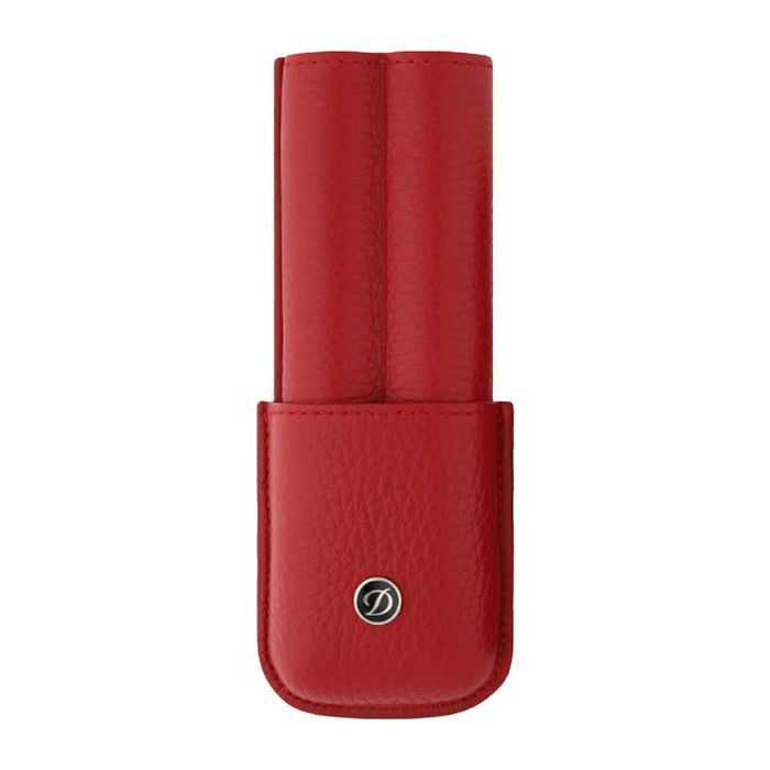 S. T. Dupont Rigid Leather 2 Pen Holder - Red