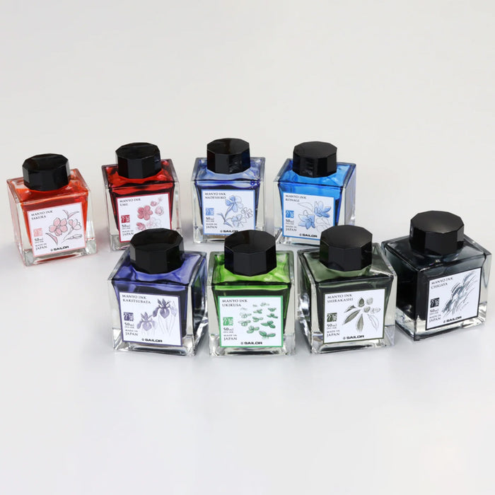 Sailor Manyo Ayame Ink Bottle, Green - 50ml