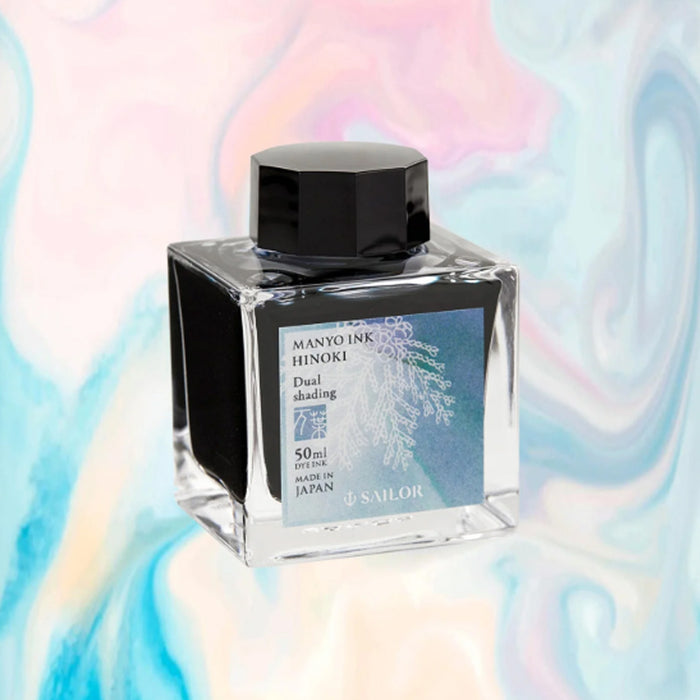 Sailor Manyo Hinoki Ink Bottle, Blue Grey - 50ml
