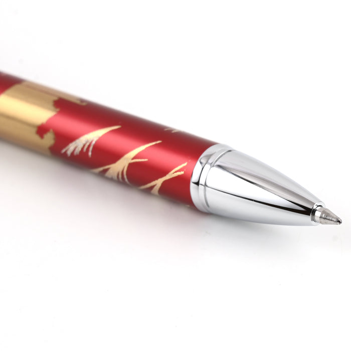 Sailor Yubi Maki-e Fuji Autumn Multifunction Pen - Red CT 3