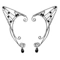 Steampunk winged elf ear cuff with gears fantasy ear wrap jewelry worn on ear
