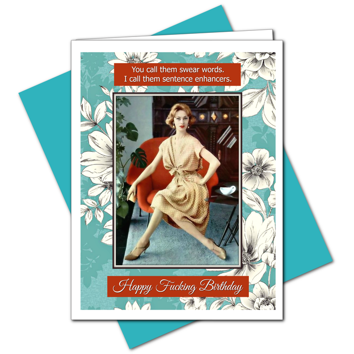 Swear Words Birthday Greeting Card
