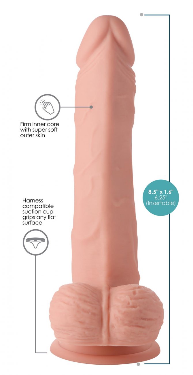 Thrusting and Vibrating 8 Inch Dildo