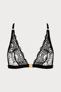 Vibes Black Embroidery Bralette, Size M