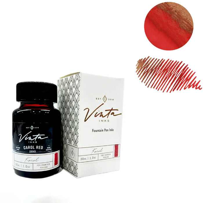 Vinta Holiday Collection Carol Red Ink Bottle, Red - 30ml