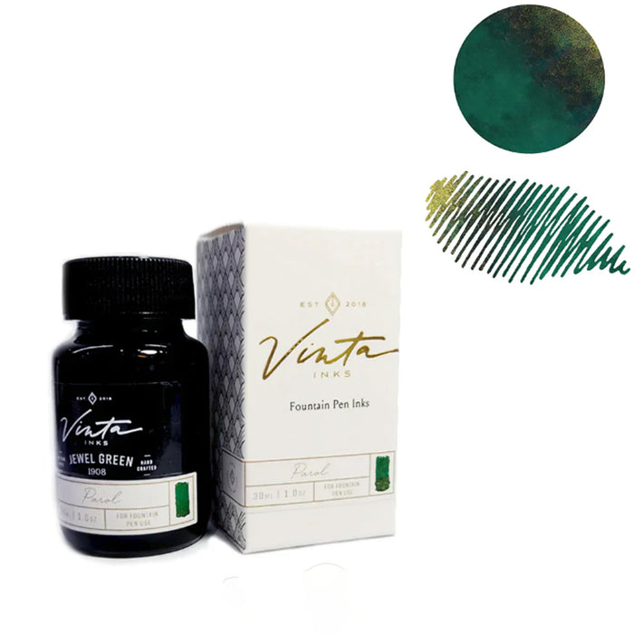 Vinta Holiday Collection Jewel Green Ink Bottle, Green - 30ml